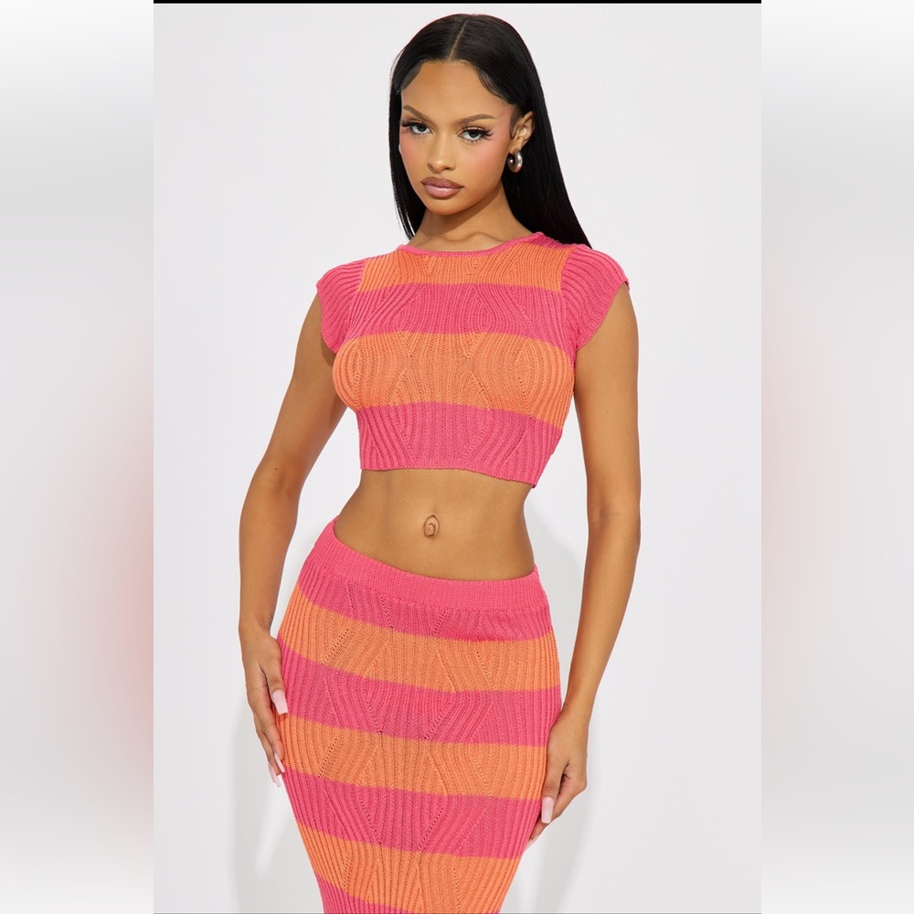 Mel Skirt Set - Pink/combo